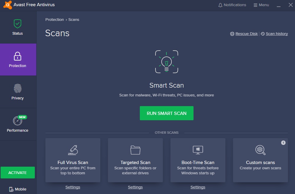 avast antivirüs