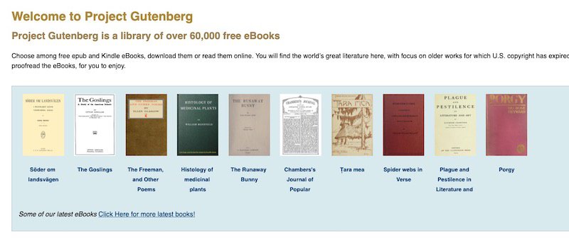 project gutenberg